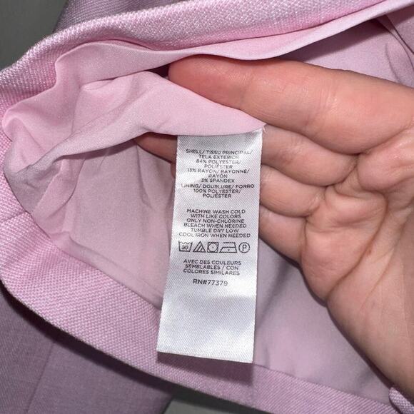 Ann Taylor NWT Crew Neck Jacket/Blazer Cross Weave Fragrant Lilac Size 14 Petite - Picture 6 of 8